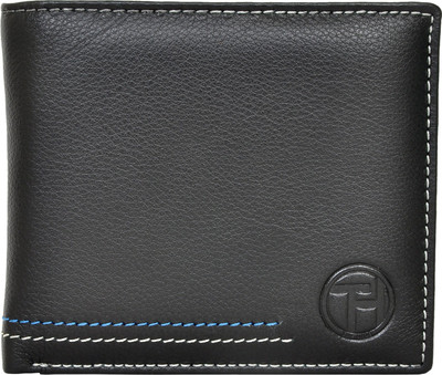 Chandair Men Black Genuine Leather Wallet(9 Card Slots)