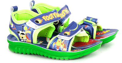 Footfun by Liberty Boys & Girls Velcro Strappy Sandals(Dark Blue, R.blue