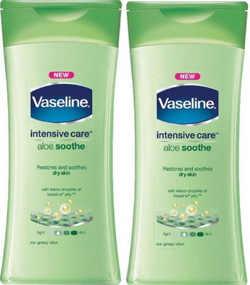 Vaseline Pack of 2 Intensive Care Body Lotion(600 ml)