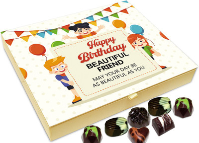 Chocholik Gift Box - Happy Birthday Beautiful Friend Chocolate Box - 20pc Truffles(240 g)
Chocholik Gift Box - Happy Birthday Beautiful Friend Chocolate Box - 20pc Truffles(240 g)