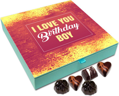 Chocholik Gift Box - I Love You Birthday Boy Chocolate Box - 9pc Truffles(108 g)
Chocholik Gift Box - I Love You Birthday Boy Chocolate Box - 9pc Truffles(108 g)
