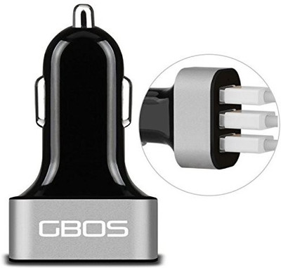 GBOS 6.3 Amp Turbo Car Charger(Black)