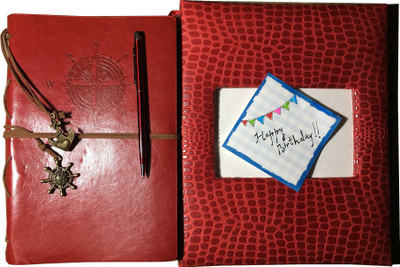 Goonj Creations Assorted Gift Set(Gift Series 2 ( set of 4 , Red Leather Journal , one Photoframe red , one Stylus Pen RED ), Red, Pack of 2)
Goonj Creations Assorted Gift Set(Gift Series 2 ( set of 4 , Red Leather Journal , one Photoframe red , one Stylus Pen RED ), Red, Pack of 2)