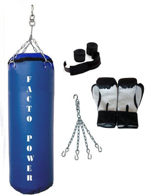 FACTO POWER 7.5 Feet Long, SRF - STANDARD Material, BLUE Color, Unfilled with Hanging Chain with 9 Feet Long BLACK Color Hand Wraps Pair & Boxing Gloves Pair Boxing Kit
FACTO POWER 7.5 Feet Long, SRF - STANDARD Material, BLUE Color, Unfilled with Hanging Chain with 9 Feet Long BLACK Color Hand Wraps Pair & Boxing Gloves Pair Boxing Kit
