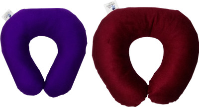 HomeCare24 HC24-NP-S2-MARPUR Neck Pillow(Maroon And Purple)