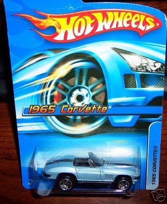 Mattel Hot Wheels Scale Light Blue 1965 Corvette Die Cast Car(Blue)