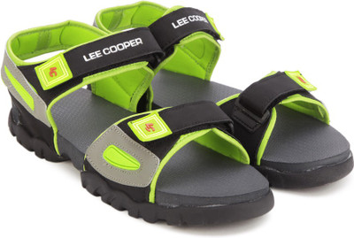 Lee Cooper Men BLACK/LIME Sports Sandals