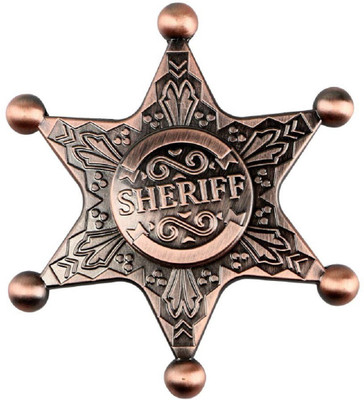 Spacerail Ultra Fast Retro Sheriff Badge Fidget Hand Spinner Toy- Green(Brown)
