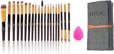 NESA 20 PCs Makeup Brush Kit with Makeup Sponge(Pack of 21)