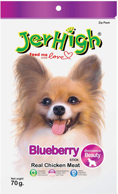 Jer High Dog Treat Pet Care Blueberry Dog Treat(70 g, Pack of 3)