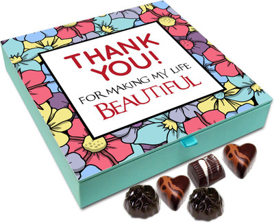 Chocholik Gift Box - Thank You For Making MY Life Beautiful Chocolate Box - 9pc Truffles(108 g)
Chocholik Gift Box - Thank You For Making MY Life Beautiful Chocolate Box - 9pc Truffles(108 g)