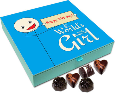 Chocholik Gift Box - Happy Birthday To The Most Beautiful Girl Chocolate Box - 9pc Truffles(108 g)
Chocholik Gift Box - Happy Birthday To The Most Beautiful Girl Chocolate Box - 9pc Truffles(108 g)