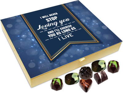 Chocholik Gift Box - I Will Never Stop Loving You Chocolate Box - 20pc Truffles(240 g)
Chocholik Gift Box - I Will Never Stop Loving You Chocolate Box - 20pc Truffles(240 g)