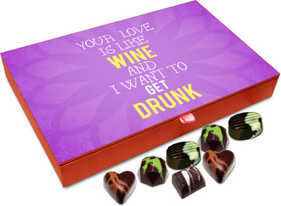 Chocholik Gift Box - Your Love Is Wine And I Want To Get Drunk Chocolate Box - 12pc Truffles(144 g)
Chocholik Gift Box - Your Love Is Wine And I Want To Get Drunk Chocolate Box - 12pc Truffles(144 g)