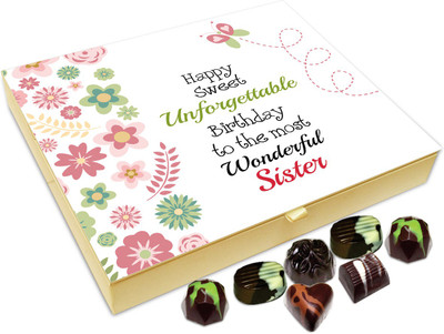 Chocholik Gift Box - Happy Sweet Unforgettable Birthday Chocolate Box - 20pc Truffles(240 g)
Chocholik Gift Box - Happy Sweet Unforgettable Birthday Chocolate Box - 20pc Truffles(240 g)