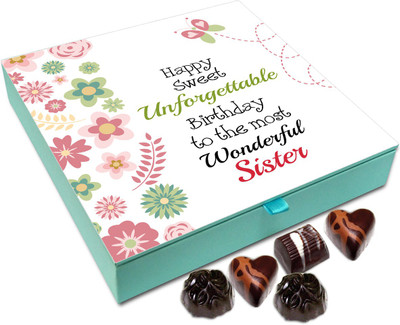 Chocholik Gift Box - Happy Sweet Unforgettable Birthday Chocolate Box - 9pc Truffles(108 g)
Chocholik Gift Box - Happy Sweet Unforgettable Birthday Chocolate Box - 9pc Truffles(108 g)