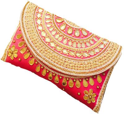 CRAFTBAZAAR Party Pink Clutch