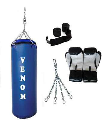 Venom 8.0 Feet Long, SRF - ECONOMIC Material, BLUE Color, Unfilled with Hanging Chain with 9 Feet Long BLACK Color Hand Wraps Pair & Boxing Gloves Pair Boxing Kit
Venom 8.0 Feet Long, SRF - ECONOMIC Material, BLUE Color, Unfilled with Hanging Chain with 9 Feet Long BLACK Color Hand Wraps Pair & Boxing Gloves Pair Boxing Kit