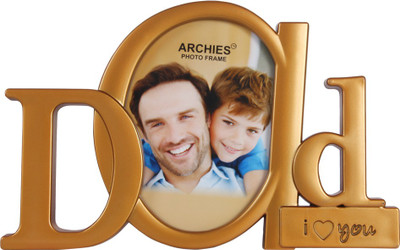 Archies Frames Generic Photo Frame(Gold, 1 Photos)