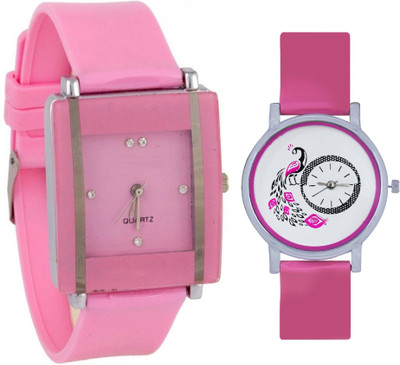 KNACK Pink square shape simple and professional glory and pink glory designer and beatiful peacock fancy women Watch - For Girls
KNACK Pink square shape simple and professional glory and pink glory designer and beatiful peacock fancy women Watch - For Girls