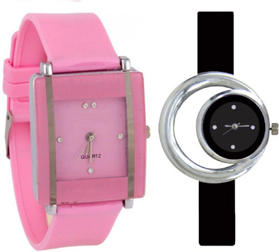 KNACK Pink square shape simple and professional glory and Black round ring new simple and attractive women Watch - For Girls
KNACK Pink square shape simple and professional glory and Black round ring new simple and attractive women Watch - For Girls