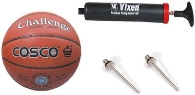 Cosco Combo of 3, Challenge Basketball Size-, Vixen pump, And Needle Basketball - Size: (Pack of 1, Multicolor, Orange
Cosco Combo of 3, Challenge Basketball Size-, Vixen pump, And Needle Basketball - Size: (Pack of 1, Multicolor, Orange