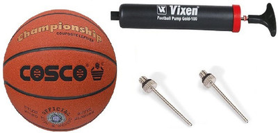 Cosco Combo of 3 Championship Basketball Size-, Vixen Pump, And Needle Basketball - Size: (Pack of 1, Multicolor, Orange
Cosco Combo of 3 Championship Basketball Size-, Vixen Pump, And Needle Basketball - Size: (Pack of 1, Multicolor, Orange