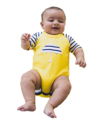 Cuddledoo Baby Boys & Baby Girls Yellow Bodysuit