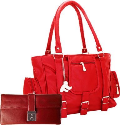 Lady bar Shoulder Bag(Red)