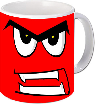 Maison N Mode Eye Woo Coffee Ceramic Mug(330 ml), Multicolor