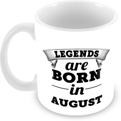 Tuelip Printed Legends are Born in August Tea And Coffee 350 ML Ceramic Mug(350 ml), White
Tuelip Printed Legends are Born in August Tea And Coffee 350 ML Ceramic Mug(350 ml), White