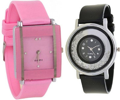 KNACK Pink square shape simple and professional glory and movable crystals in dial fancy and attractive black women Watch - For Girls
KNACK Pink square shape simple and professional glory and movable crystals in dial fancy and attractive black women Watch - For Girls