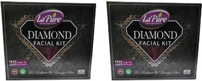 LA PURE Diamond Facial Kit -60gm (Pack of 2) (With Free Insta Glow Pack Worth Rs 95) 110 g(Set of 2)
LA PURE Diamond Facial Kit -60gm (Pack of 2) (With Free Insta Glow Pack Worth Rs 95) 110 g(Set of 2)