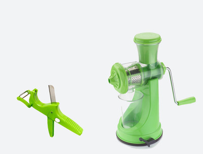 handy juicer with smart knife Plastic Hand Juicer(Green Pack of 2)