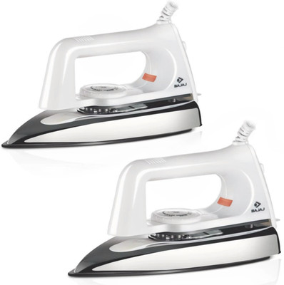 Bajaj Popular plus (pack of 2) Dry Iron(White)
