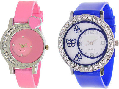 vk sales Pink And Blue Watch - For Women
