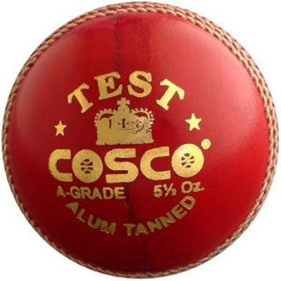 Cosco TEST Cricket Leather Ball(Pack of 1, Red)