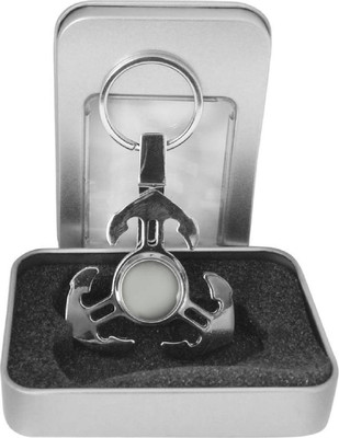 Akrobo Anchor Desighn Steel Fidget Spinner(Silver)