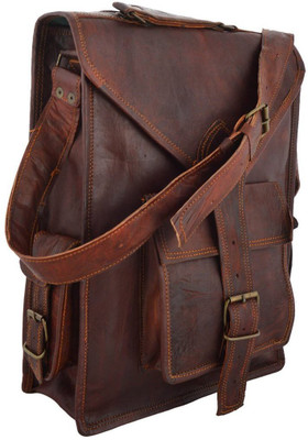 iHandikart Handmade Leather Briefcase and Messenger Bag 15" x 11" x 4". Medium Briefcase - For Men & Women(Brown)
iHandikart Handmade Leather Briefcase and Messenger Bag 15" x 11" x 4". Medium Briefcase - For Men & Women(Brown)