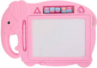 Red Rock Elephant Writing And Drawing Board for Kids(Pink)