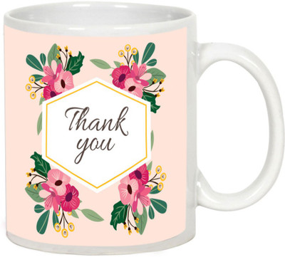 AllUPrints Thank You Gifts Design 32 White Ceramic Mug(325 ml)