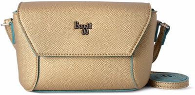 Baggit Women Casual Gold PU Sling Bag