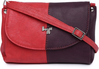 Baggit Women Casual Red PU Sling Bag