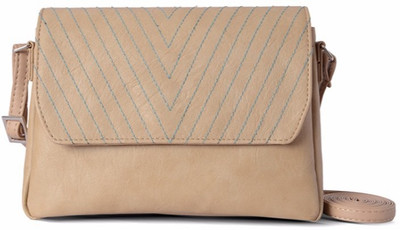 Baggit Women Casual Beige PU Sling Bag