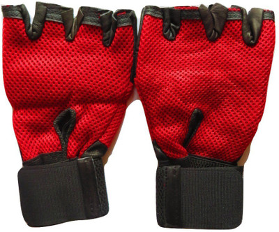 Sunrays Real Leather Gym & Fitness Gloves (, Red