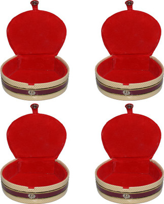 Aadhya Multipurpose Bangle Box pack of 2 Vanity Box(Red)