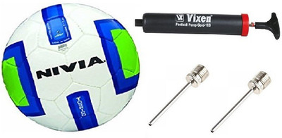 Nivia Combo of 3, Torrido Football Size-, Vixen Pump , and Needle Football - Size: (Pack of 1, Multicolor
Nivia Combo of 3, Torrido Football Size-, Vixen Pump , and Needle Football - Size: (Pack of 1, Multicolor