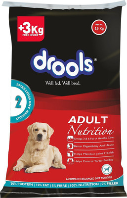 Drools Chicken and Vegetable Adult Dog Food By Pawsitively Pet Care -Limited Offer* 15+3 Kg Chicken 15 kg Dry Dog Food
Drools Chicken and Vegetable Adult Dog Food By Pawsitively Pet Care -Limited Offer* 15+3 Kg Chicken 15 kg Dry Dog Food
