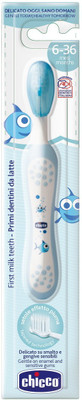 Chicco Chicco First Milk Teeth Blue 6-36M Soft Toothbrush
