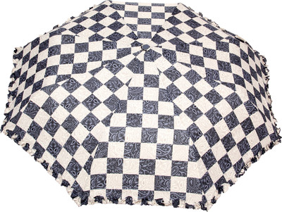 FabSeasons Fancy Printed Umbrella for Rains and All Seasons Umbrella(Grey, White)